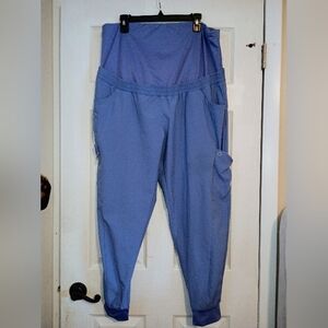 Wonder Wink Women's Maternity Ceil Blue Jogger Scrub Pants Size XL